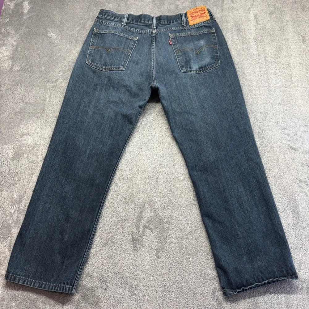 Levi's 514 Straight Fit Jeans Mens 38x30 Blue Good Zip Fly Denim